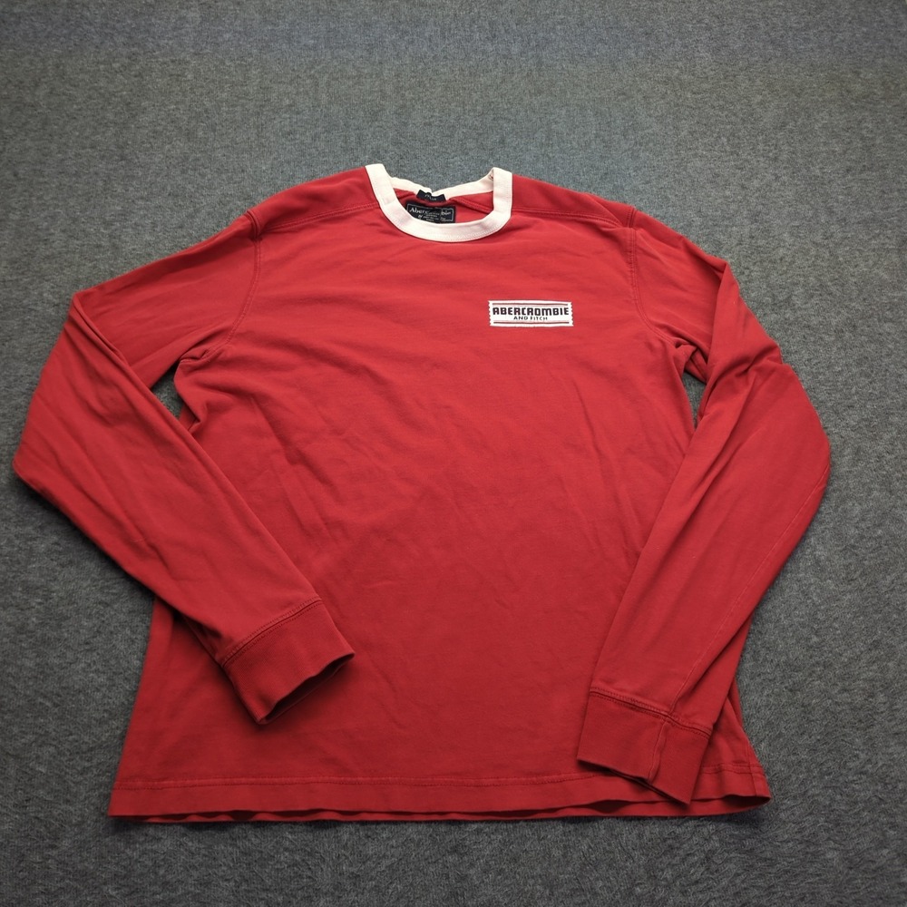 Vintage Abercrombie Fitch Shirt Mens Large Red Muscle Tee Y2k Drink‎ Moose Brand